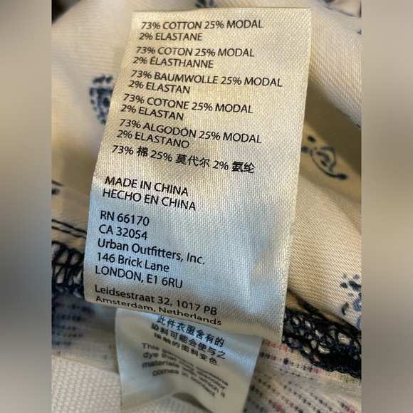 NWT Pilcro for Anthropologie The Icon Flare Corduroy Pants Navy Background Sz 27 - Picture 15 of 16